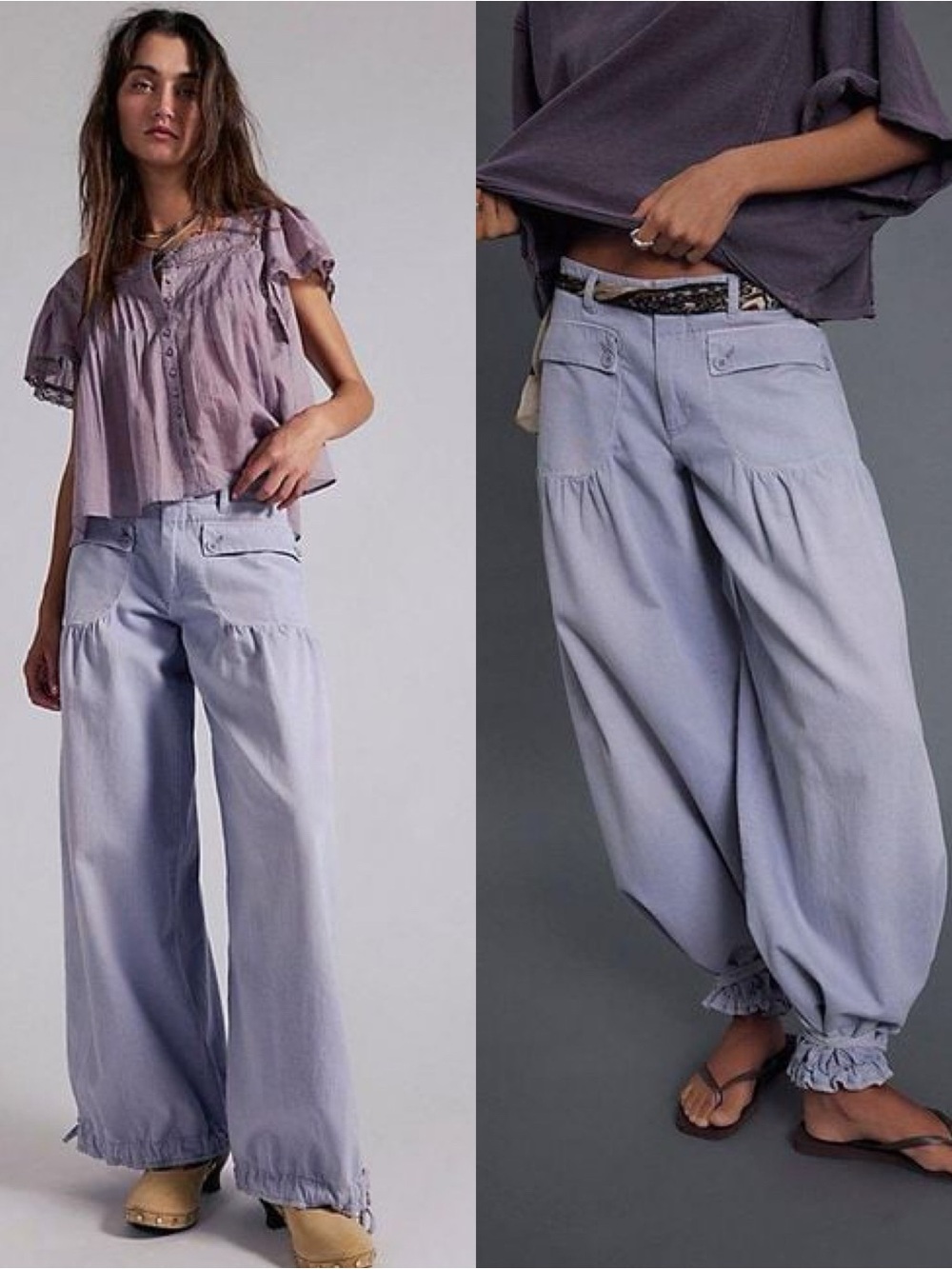 Free People Lotus Balloon Jean Lavender Purple Women 25